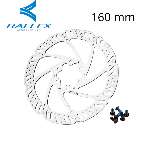 Disque frein RALLEX 160mm (+6 vis)