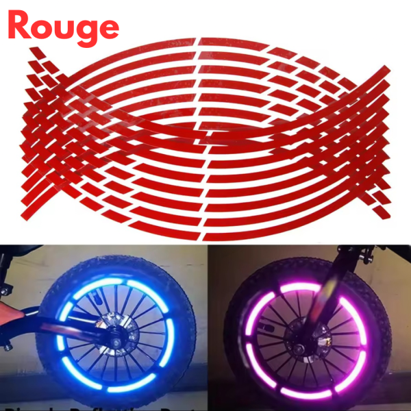 Autocollants de JANTE Réfléchissant (Rouge)
