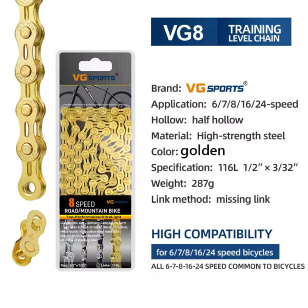 1 Pcs - 16 Chaîne VG sports 8V (Gold)