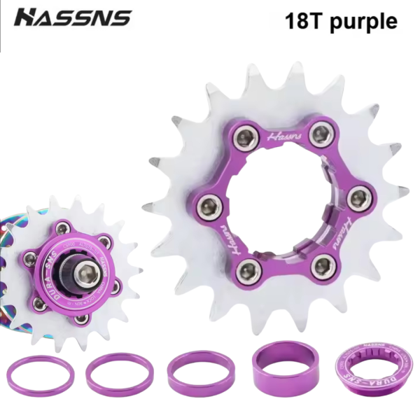 Pignon SINGLE HASSNS/ 18T (1 vitesses) – Violet