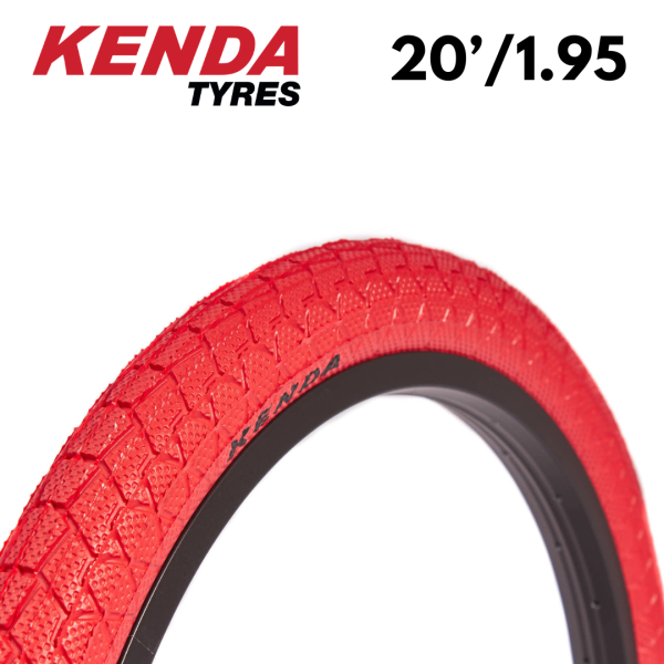 150 billes - 5 Pneu BMX KENDA lisse 20’/1.95 (Rouge)