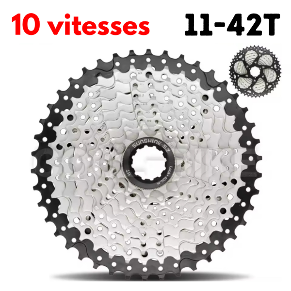 Cassette partie Noir à 10 vitesses (11-42T)